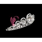 Coroana eleganta pentru mireasa CR042 Argintie cu cristale din sticla Coroana eleganta pentru mireasa CR042 Argintie cu cristale din sticla
